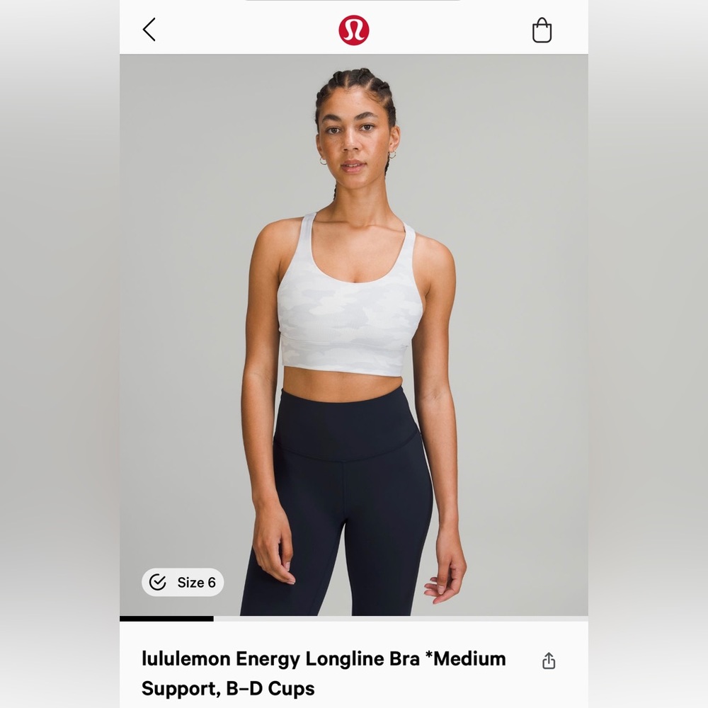 Lululemon energy longline bra - heritage camo 2.0